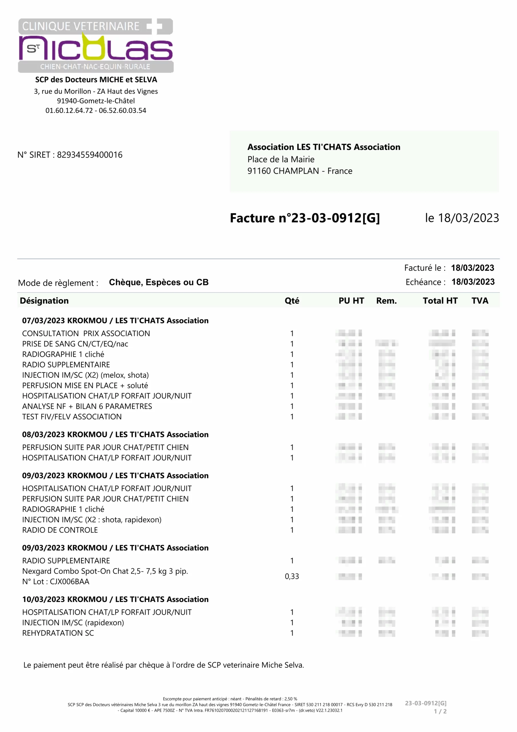 Facture de Krokmou