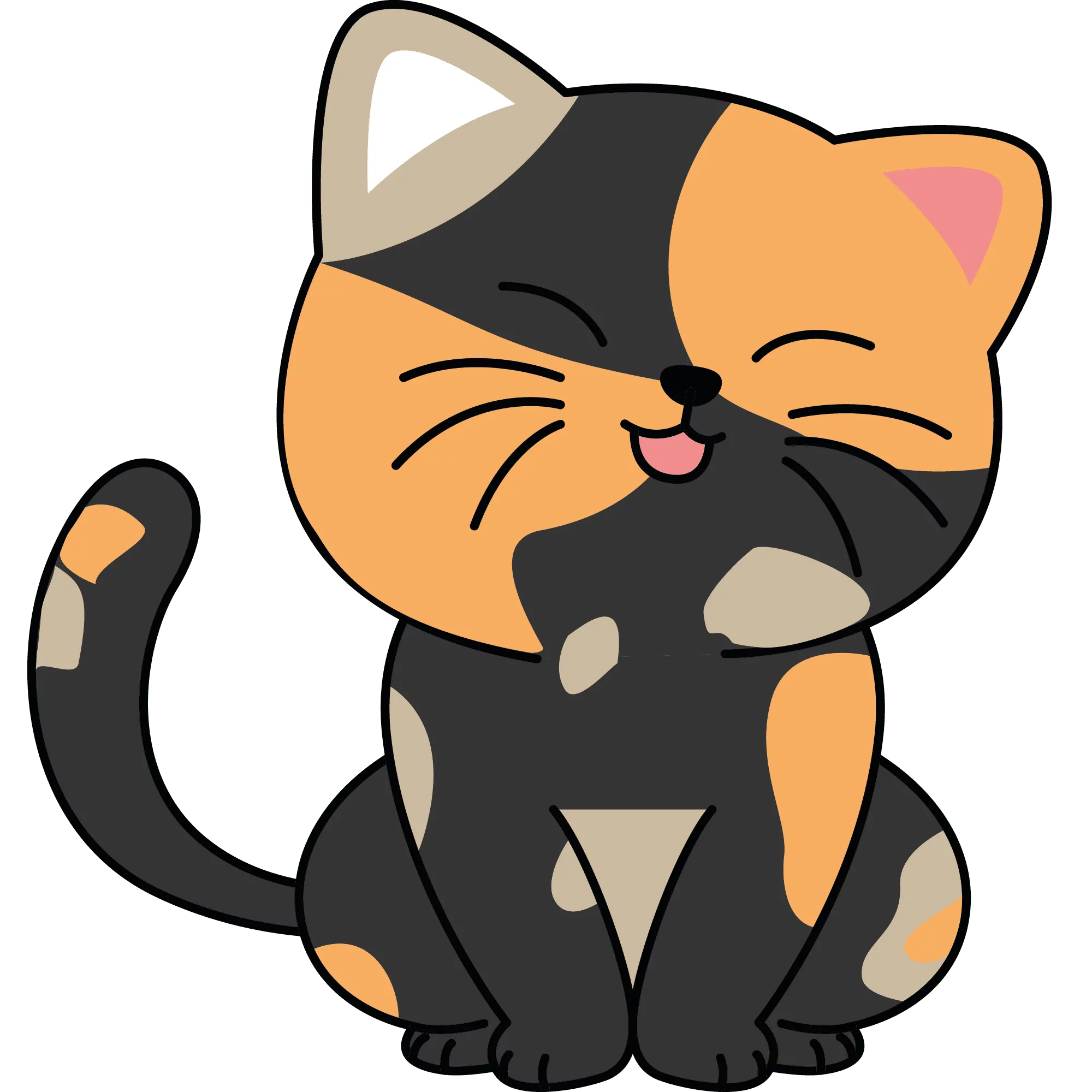 Dessin de chat tortie